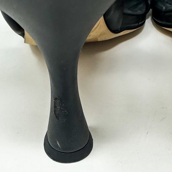 NEW Sam Edelman Marlena Black Ruched Leather Slingback Sandals Size 6, MSRP $140 - Picture 10 of 12